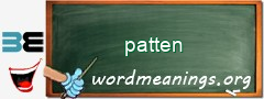 WordMeaning blackboard for patten